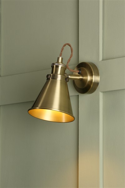 (image for) Laura Ashley Rufus Single Spotlight Antique Brass